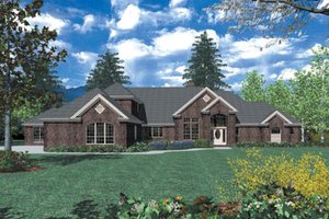 Southern Exterior - Front Elevation Plan #48-352