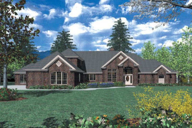Architectural House Design - Southern Exterior - Front Elevation Plan #48-352