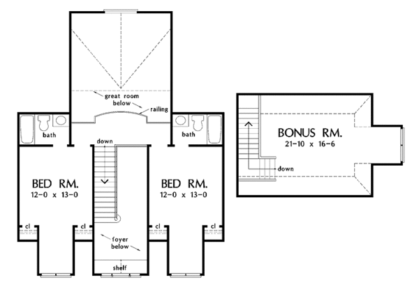 Home Plan - Victorian Floor Plan - Upper Floor Plan #929-823