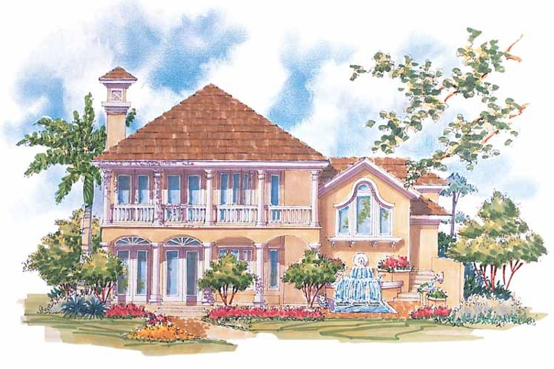 Dream House Plan - Exterior - Rear Elevation 3 for Mediterranean House Plan #930-70 - 3 bed, 2.5 bath