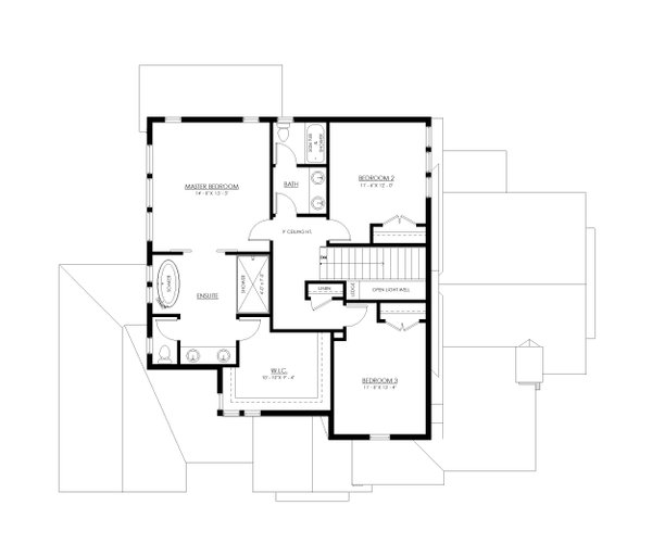 Farmhouse Floor Plan - Upper Floor Plan #1114-71
