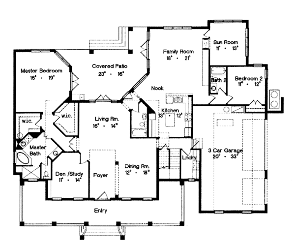 House Plan Design - Country Floor Plan - Main Floor Plan #417-735