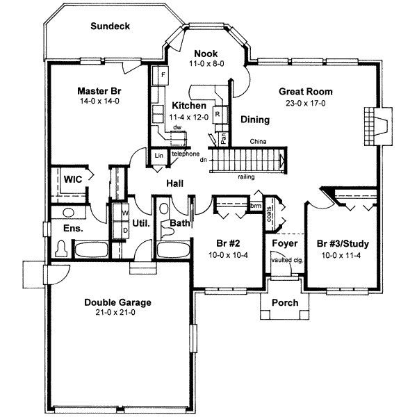 House Plan Design - Traditional Floor Plan - Main Floor Plan #126-137