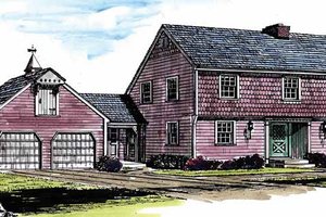Colonial Exterior - Front Elevation Plan #315-115