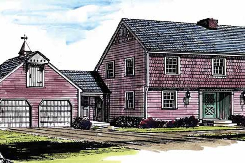 Home Plan - Colonial Exterior - Front Elevation Plan #315-115