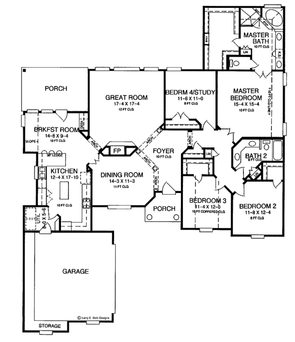 House Plan Design - Country Floor Plan - Main Floor Plan #952-129