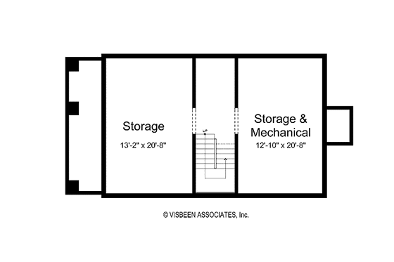 Floor Plan - Lower Floor for Craftsman House Plan #928-209 - 3 bed, 1.5 bath