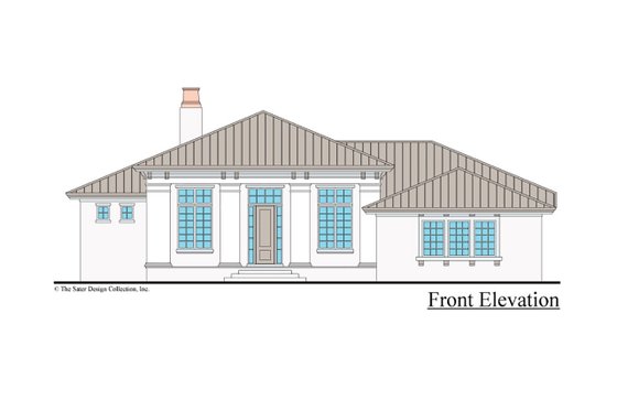 Exterior - Front Elevation 3 for Contemporary House Plan #930-500 - 3 bed, 2 bath