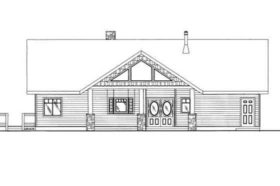 Exterior - Front Elevation 3 for Bungalow House Plan #117-646 - 3 bed, 3 bath