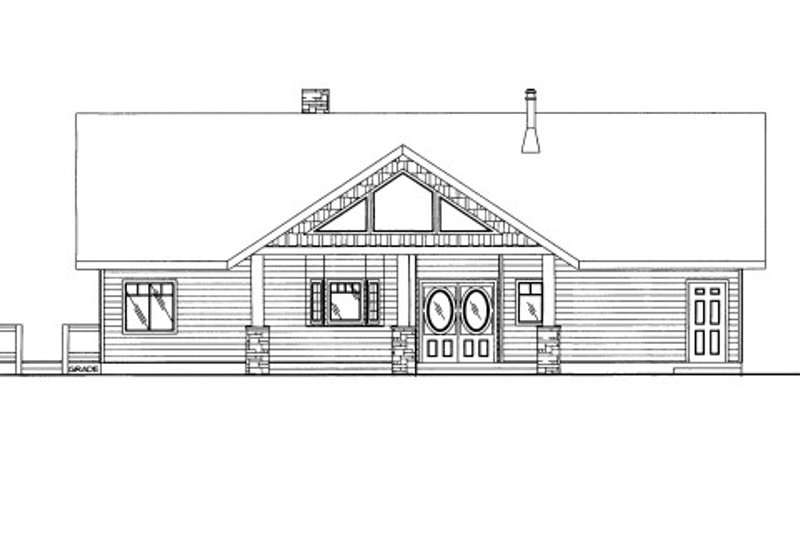 Bungalow Style House Plan - 3 Beds 3 Baths 3861 Sq/Ft Plan #117-646