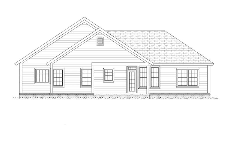 House Plan Design - Exterior - Rear Elevation for Traditional House Plan #513-2149 - 3 bed, 2 bath