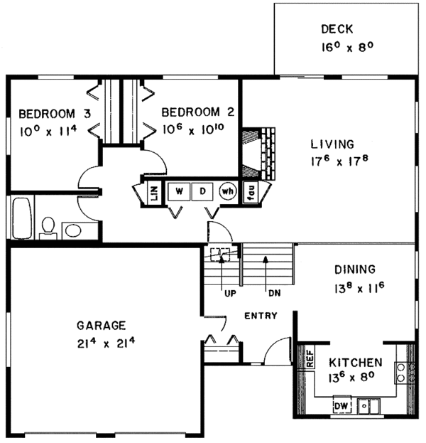 House Plan Design - Contemporary Floor Plan - Main Floor Plan #60-771