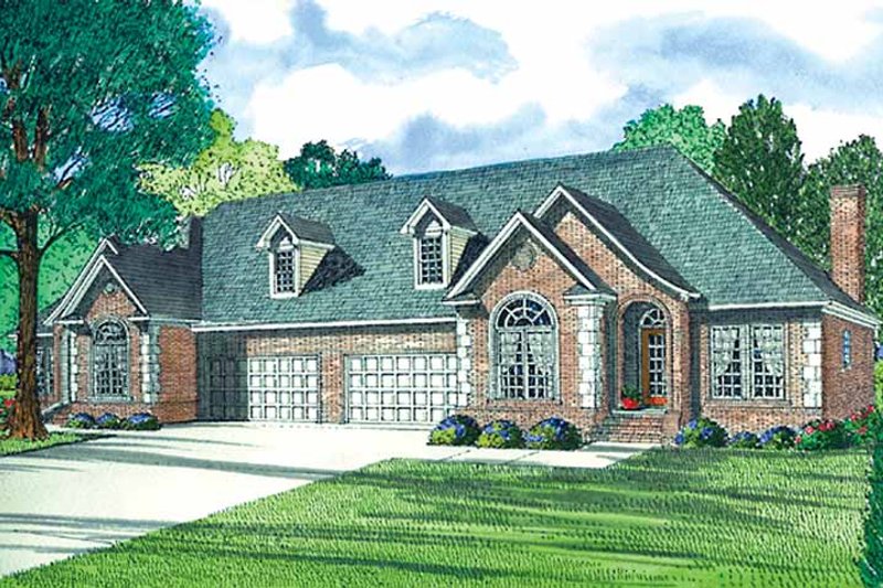 Country Style House Plan - 6 Beds 4 Baths 3620 Sq/Ft Plan #17-3194