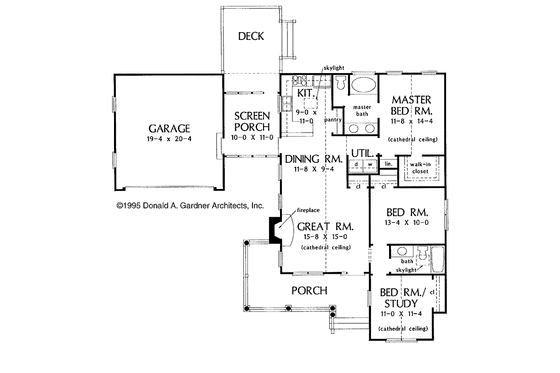 Floor Plan - Main Floor for Country House Plan #929-223 - 3 bed, 2 bath