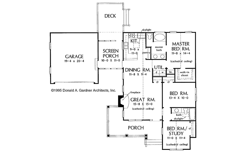 Dream House Plan - Floor Plan - Main Floor for Country House Plan #929-223 - 3 bed, 2 bath