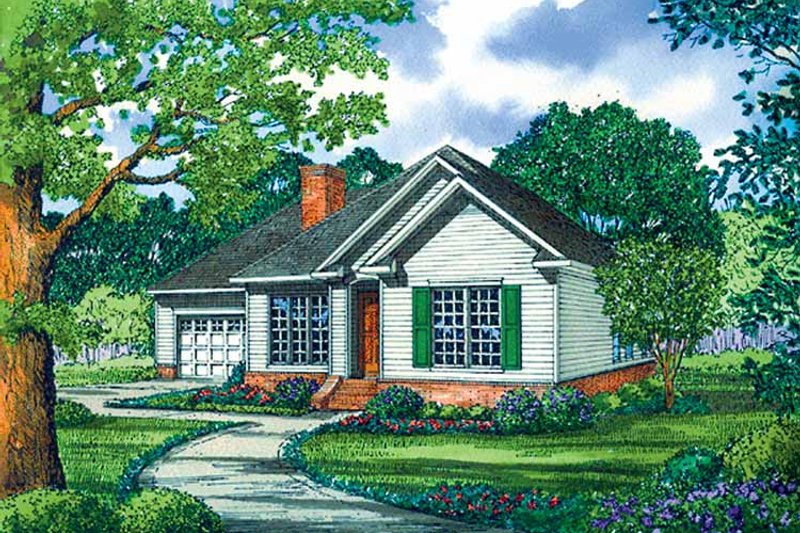 Dream House Plan - Ranch Exterior - Front Elevation Plan #17-3219