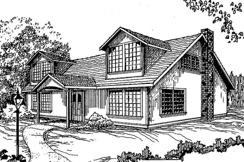 Dream House Plan - Contemporary Exterior - Front Elevation Plan #60-751