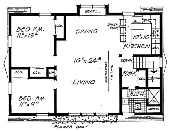 Colonial Floor Plan - Upper Floor Plan #315-126