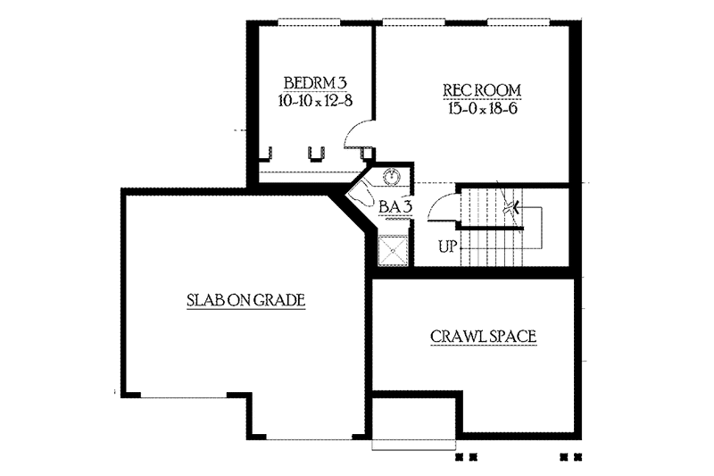 Dream House Plan - Floor Plan - Lower Floor for Prairie House Plan #132-262 - 4 bed, 3.5 bath