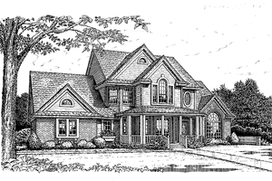Dream House Plan - Exterior - Front Elevation for Traditional House Plan #310-1104 - 3 bed, 2.5 bath