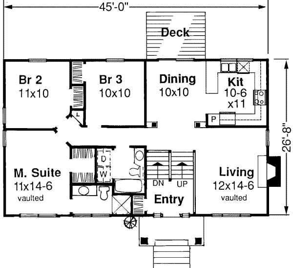 Traditional Floor Plan - Main Floor Plan #320-138
