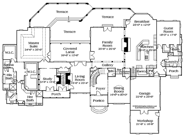 Architectural House Design - Country Floor Plan - Main Floor Plan #453-152