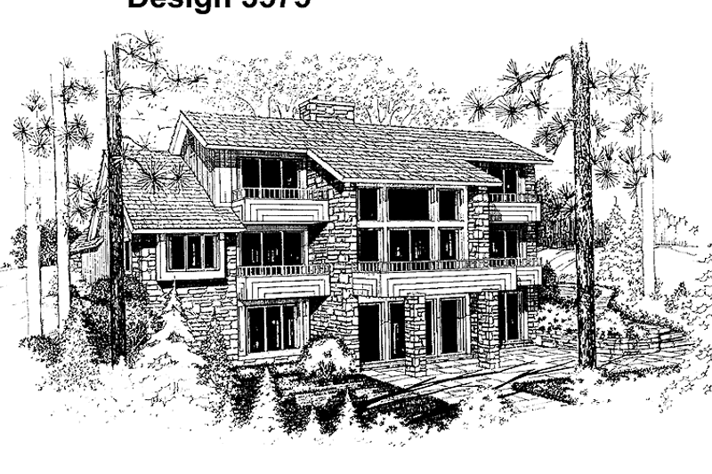 Dream House Plan - Exterior - Rear Elevation for Contemporary House Plan #72-1000 - 4 bed, 3.5 bath