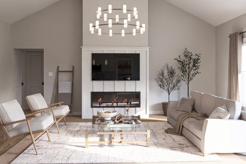 House Design - Interior - Family Room for Traditional House Plan #455-323 - 3 bed, 2 bath