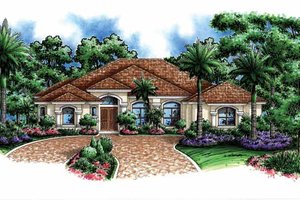 House Design - Mediterranean Exterior - Front Elevation Plan #1017-122
