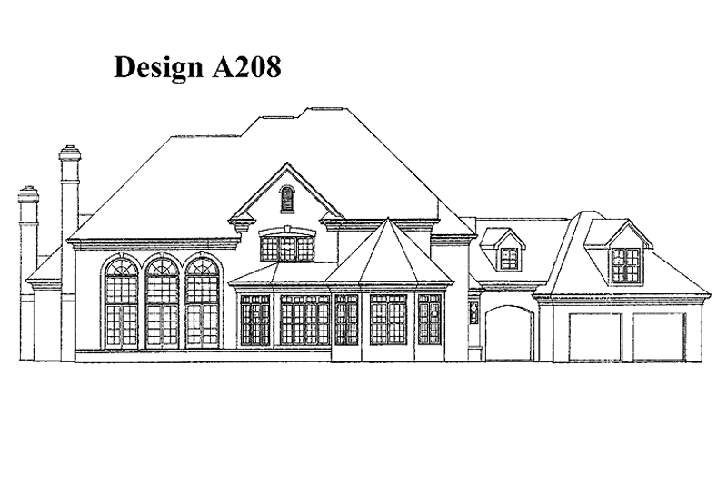 House Blueprint - Exterior - Rear Elevation for Country House Plan #453-179 - 4 bed, 3.5 bath