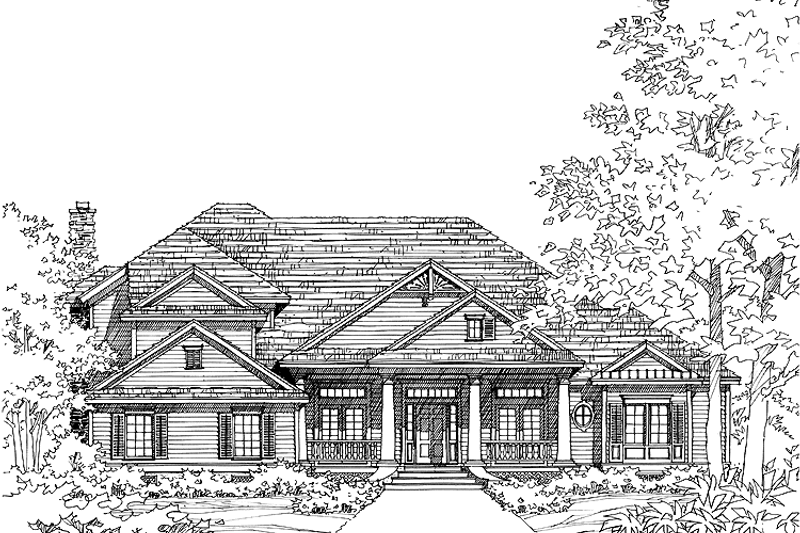 Architectural House Design - Country Exterior - Front Elevation Plan #417-686