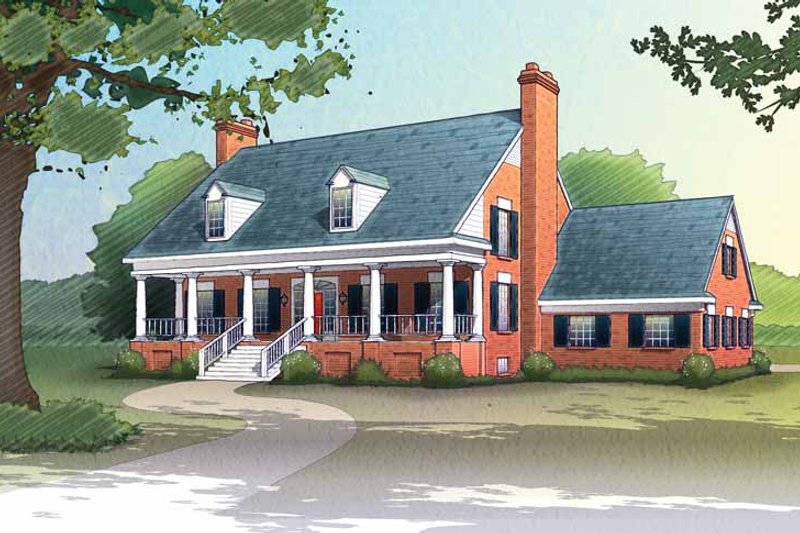 Dream House Plan - Classical Exterior - Front Elevation Plan #72-692