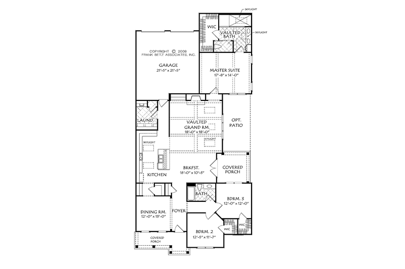 Home Plan - Floor Plan - Main Floor for Bungalow House Plan #927-515 - 3 bed, 2 bath