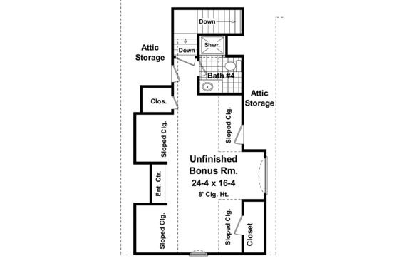 Floor Plan - Upper Floor for Country House Plan #21-419 - 4 bed, 3 bath