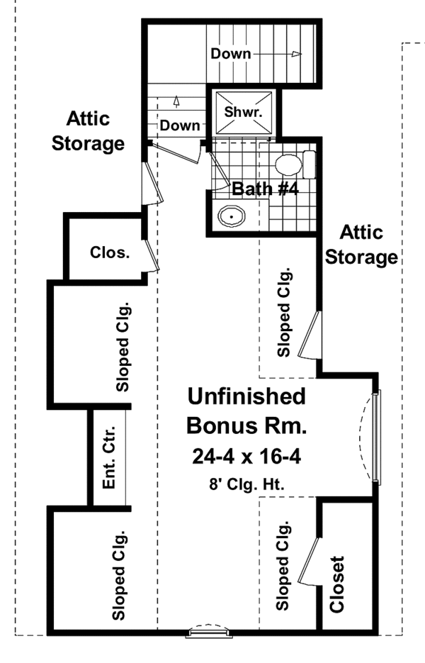 House Design - Country Floor Plan - Upper Floor Plan #21-419