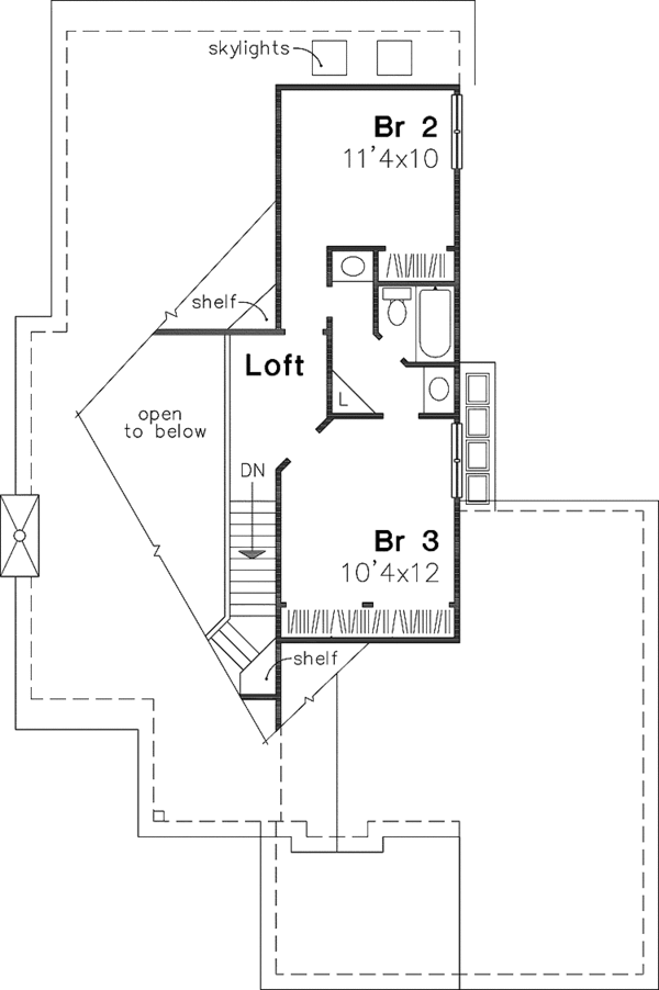 Dream House Plan - Craftsman Floor Plan - Upper Floor Plan #320-532