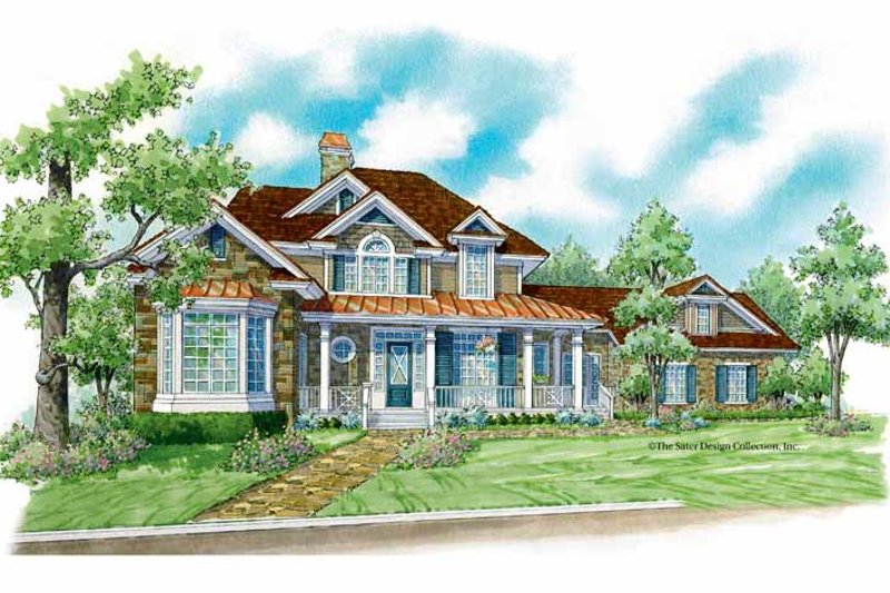 Architectural House Design - Country Exterior - Front Elevation Plan #930-196