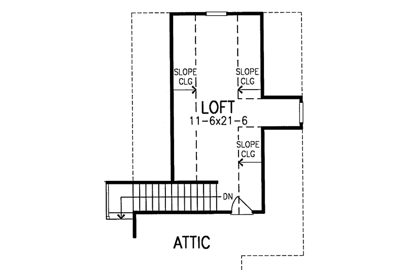Dream House Plan - Floor Plan - Upper Floor for Country House Plan #952-221 - 3 bed, 2 bath