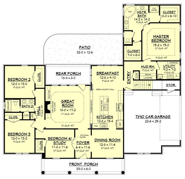 European Floor Plan - Main Floor Plan #430-153