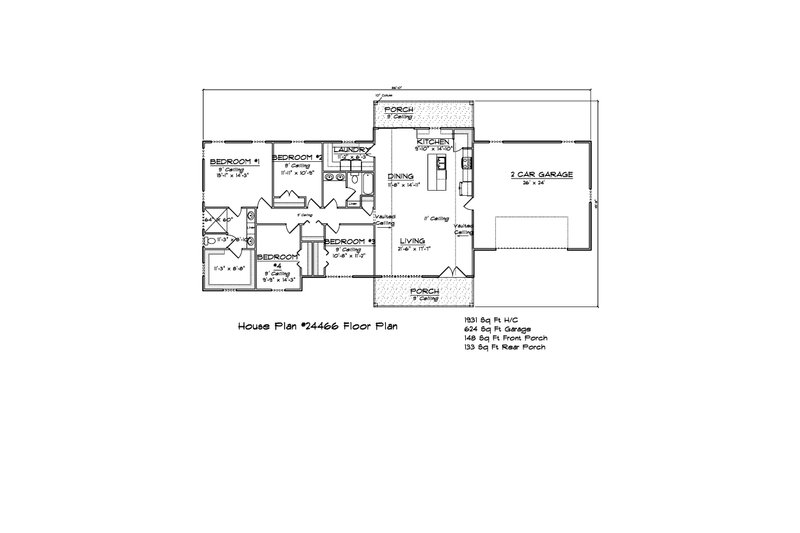 Dream House Plan - Floor Plan - Main Floor for Ranch House Plan #513-2259 - 4 bed, 2 bath