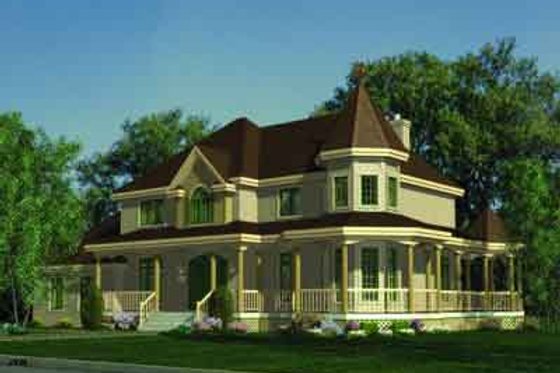 Exterior - Front Elevation for Victorian House Plan #138-165 - 3 bed, 2.5 bath