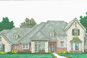 House Blueprint - Country Exterior - Front Elevation Plan #310-1318