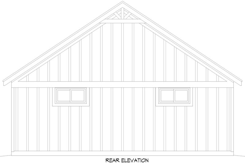 Architectural House Design - Exterior - Rear Elevation for Contemporary House Plan #932-1263, 0 bath
