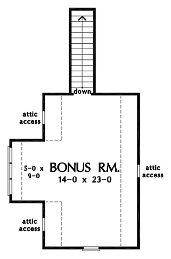 Ranch Floor Plan - Upper Floor Plan #929-1085