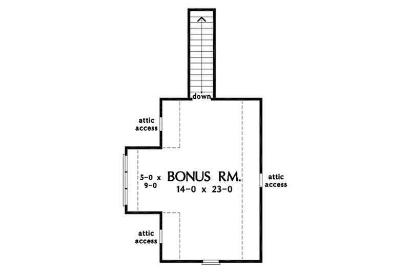 House Blueprint - Floor Plan - Upper Floor for Ranch House Plan #929-1085 - 3 bed, 2 bath