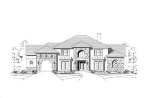 European Exterior - Front Elevation Plan #411-211