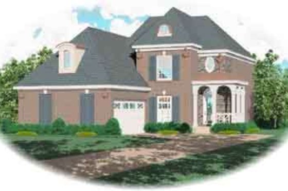 Exterior - Front Elevation for European House Plan #81-504 - 4 bed, 2.5 bath