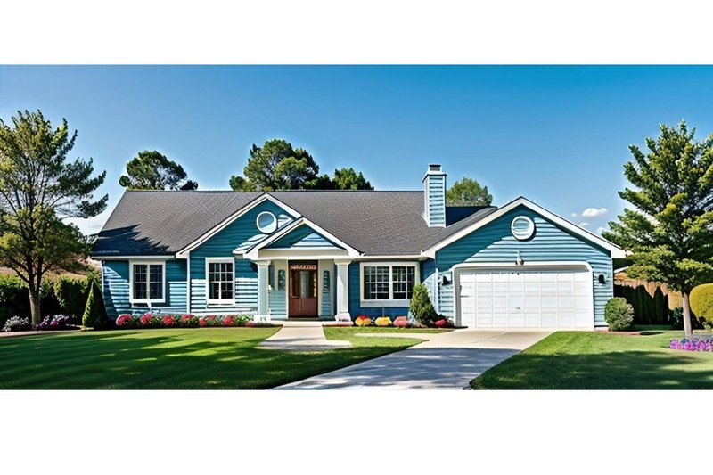 Dream House Plan - Ranch Exterior - Front Elevation Plan #58-156