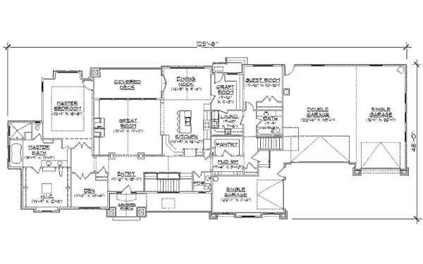 Bungalow Floor Plan - Main Floor Plan #5-464