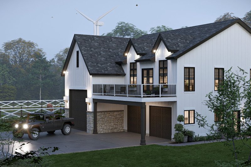 House Blueprint - Exterior - Other Elevation 1 for Farmhouse House Plan #455-673 - 2 bed, 3 bath